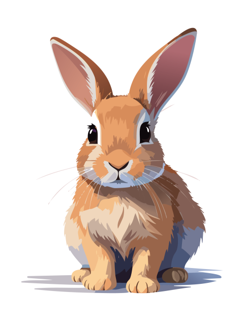 Cute Bunny Illustration PNG